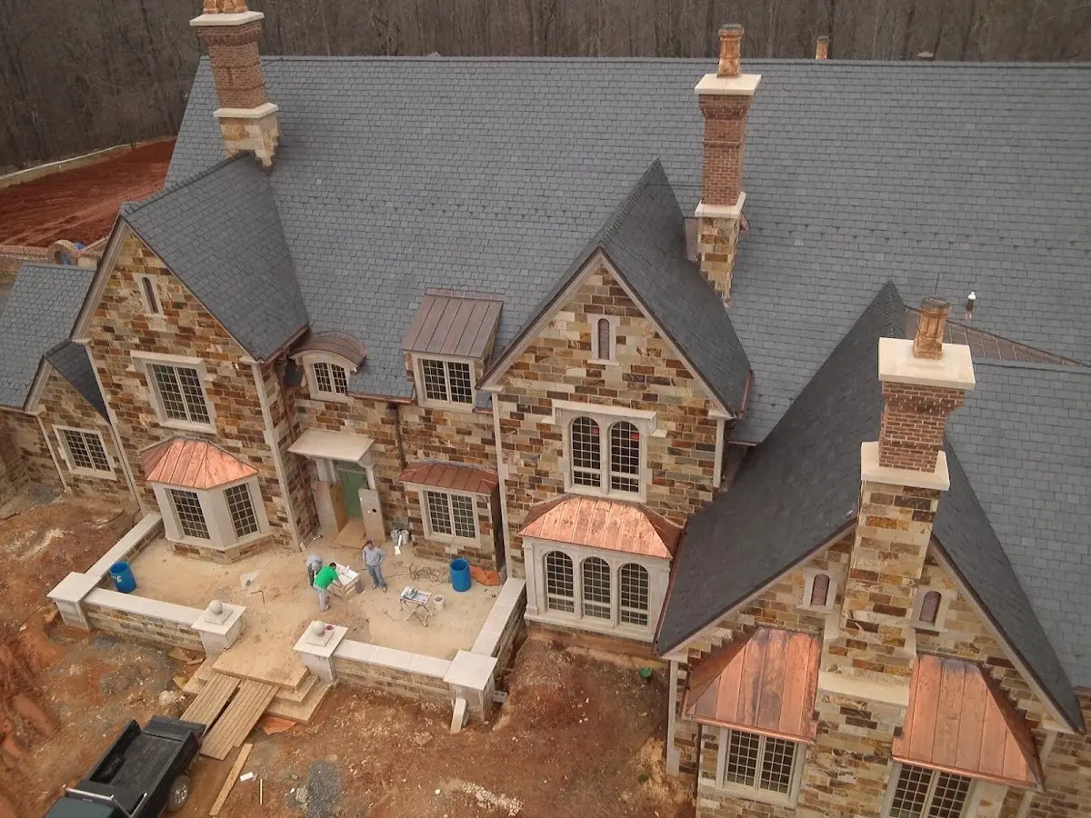 Craftsman Roofing Slate Roof Repair project in West Bear Valley